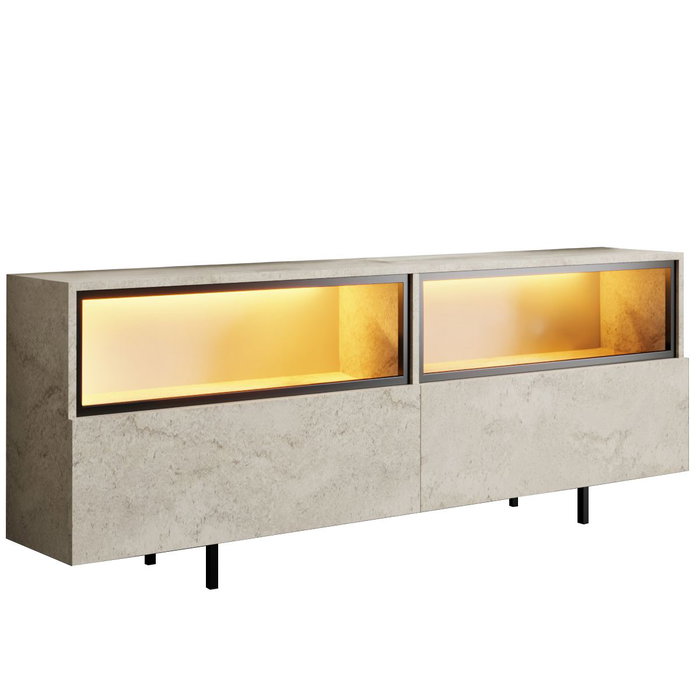 Hanah Home Ekol Up - Soporte para TV Travertino